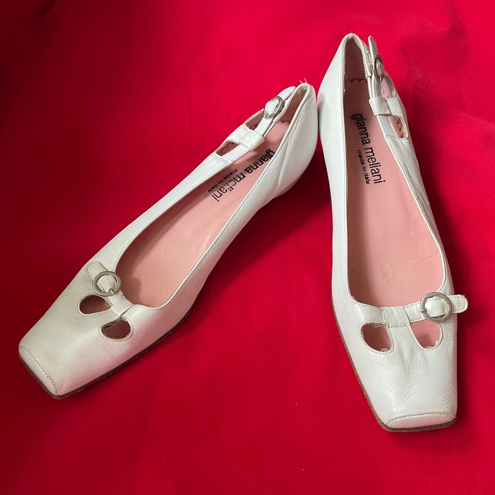 Vintage Gianna Meliani Genuine Leather Flats - Size 37 - Made in Italy